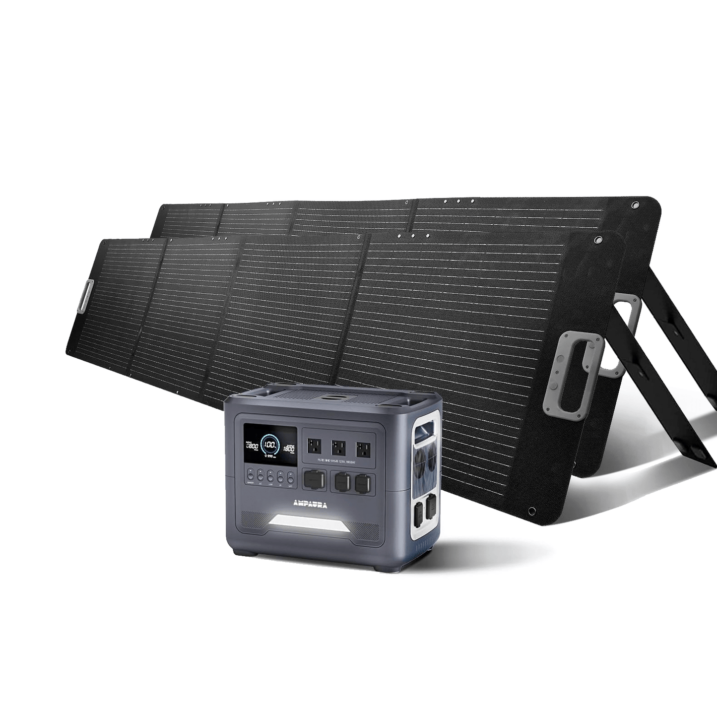 Purea 1.5 kWh Portable Power Station + 2 × Jardin 200W AmpAura Purea 1.5 kWh Solar Generator