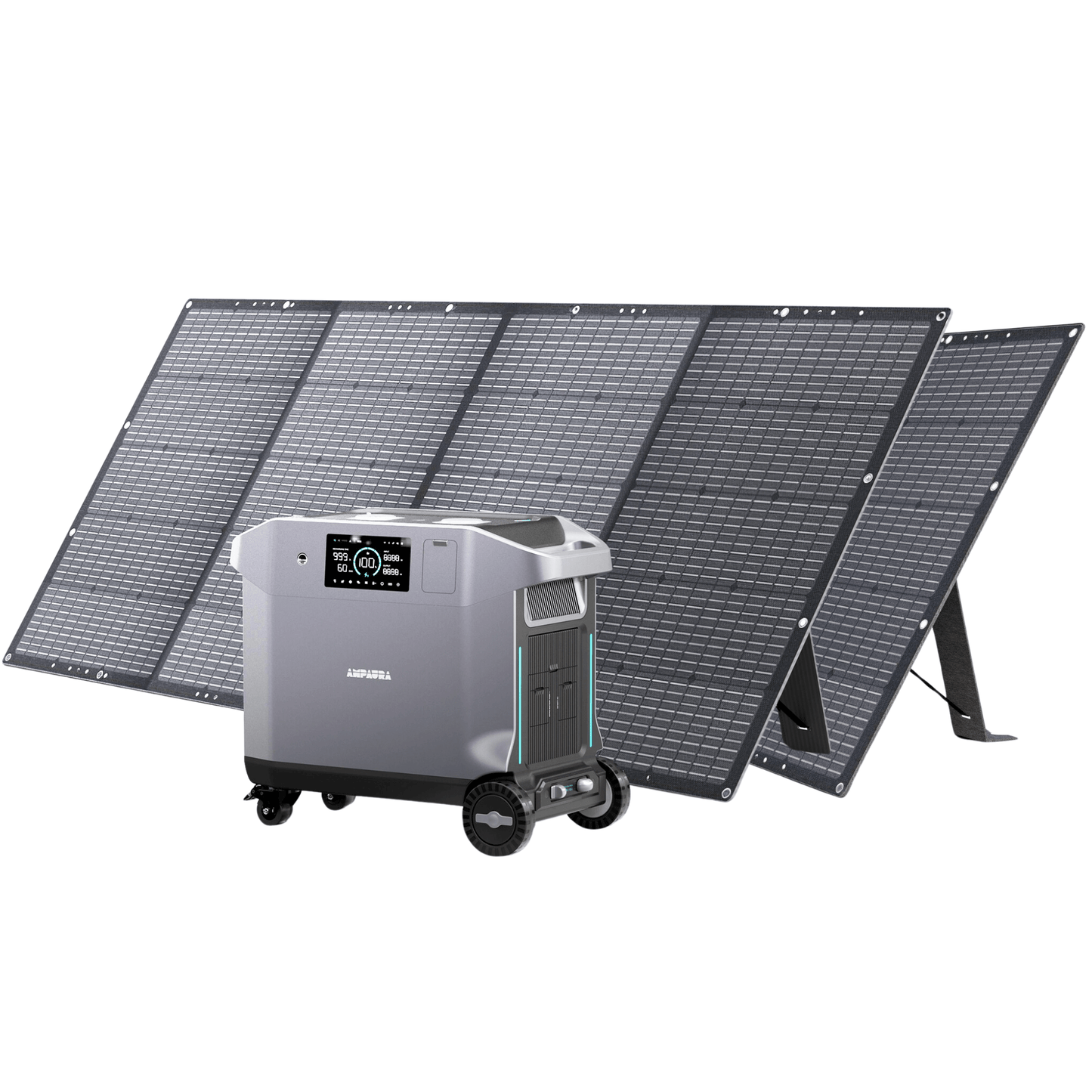 Purea 3 + 2× 400W Portable Solar Panel AmpAura Purea 3 + 400W Portable Solar Panel