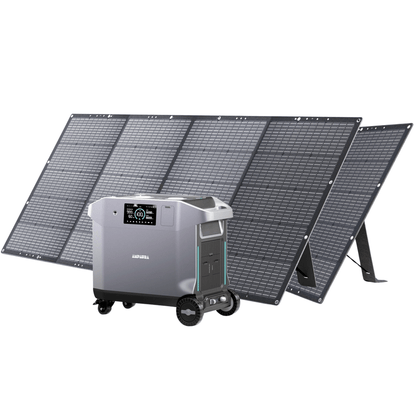 Purea 3 + 2× 400W Portable Solar Panel AmpAura Purea 3 + 400W Portable Solar Panel